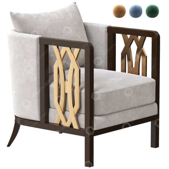 Armchair John-Richard Lucio Leopard 3D model