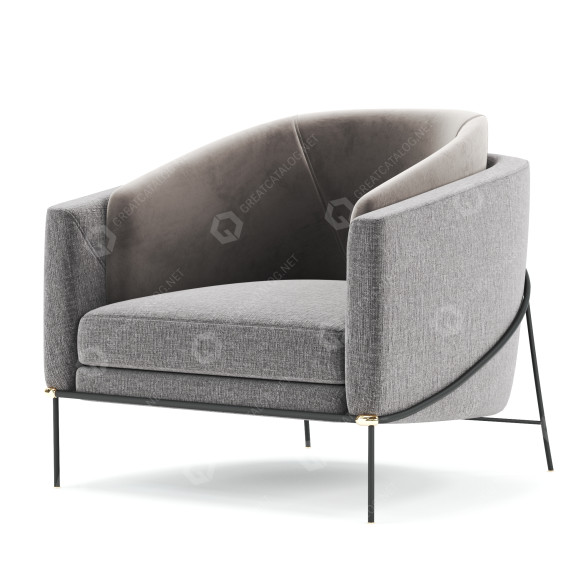 Fotel Minotti Fil Noir model 3D