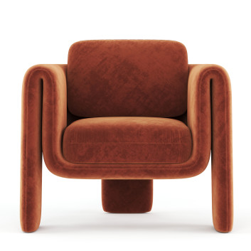 Fotel  Urban Outfitters Floria Velvet Model 3D