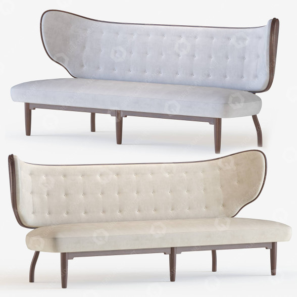 Sofa Phillips By Vilhelm Lauritzen model 3D
