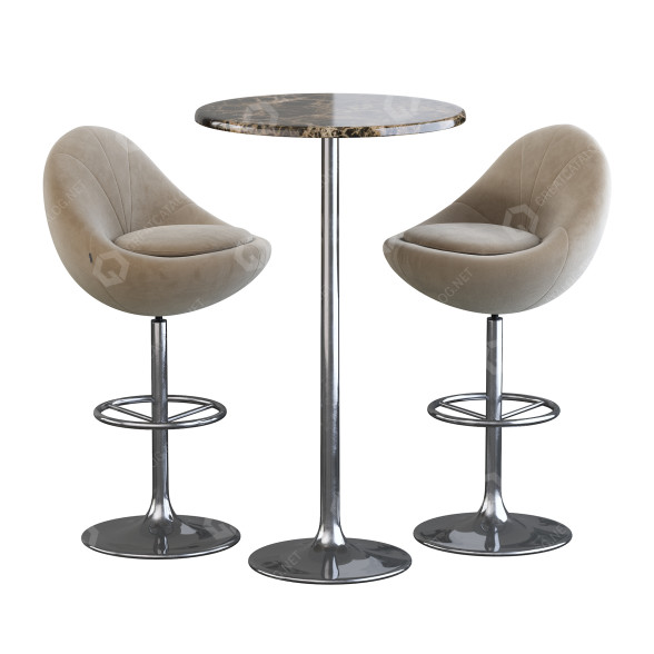 Bartisch und Hocker Johanson Design Venus 3D-Modell