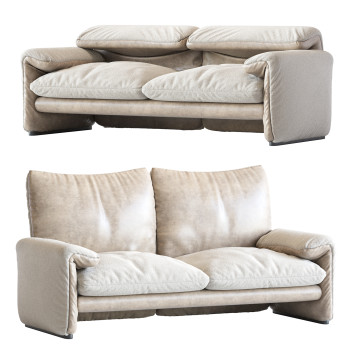 Диван Cassina Maralunga Sheepskin White
