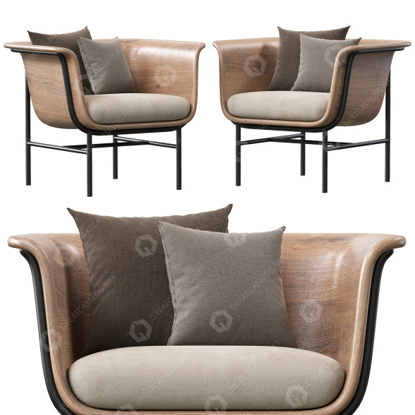 Sessel Vincent Sheppard Wicked Lounge Charcoal 3D-Modell