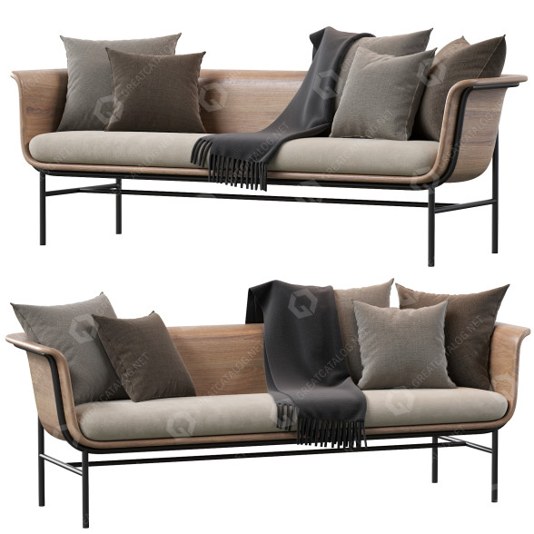Sofa Vincent Sheppard Wicked Lounge Charcoal 3D-Modell