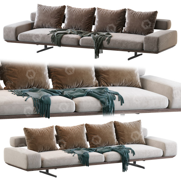 Sofa Flexform Wing Beige 3D-Modell