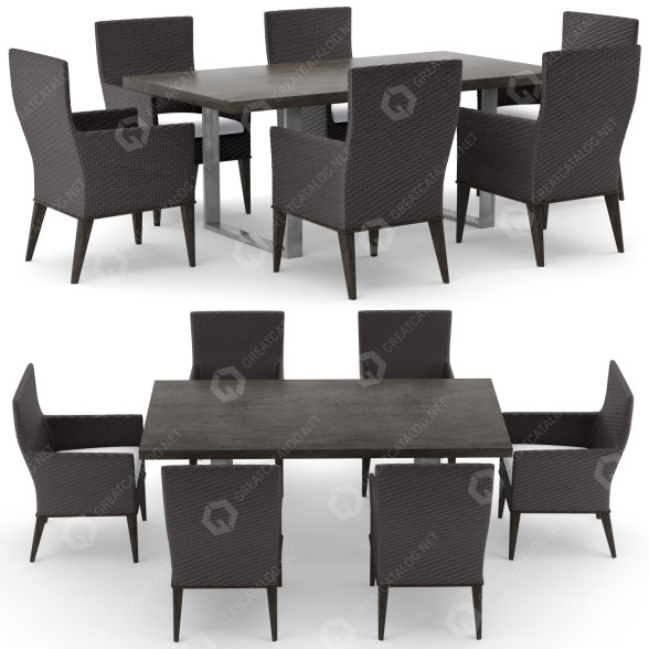Стіл та стільці Lexington Cadence 3D модель