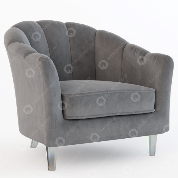 Sessel Worlds Away Gayle Accent 3D-Modell