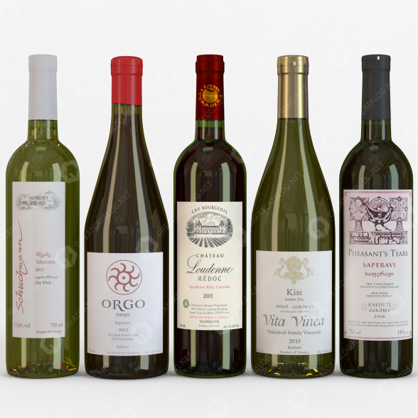 Пляшки Wine 3D модель