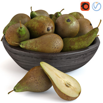 Фрукти  Pears Set 1 3D модель