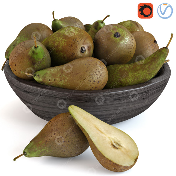 Fruta Pears Set 1 Modelo 3D