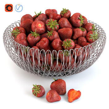 Ягоди  Strawberry 3D модель