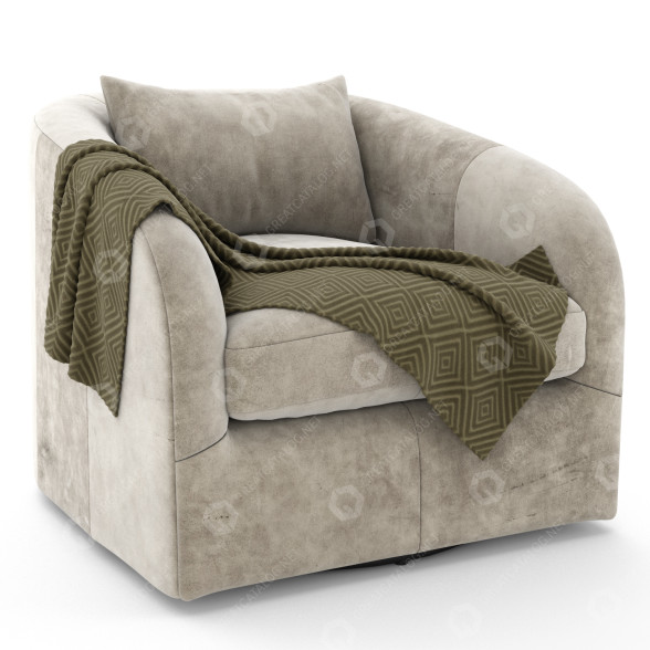 Armchair Burke Decor Topanga Swivel 3D model