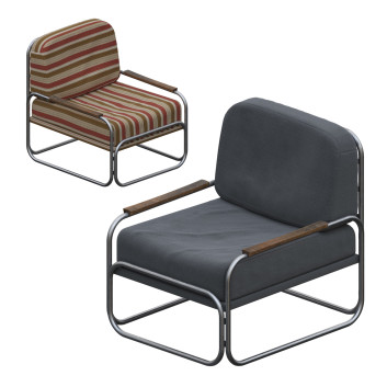 Sessel  Viennese Modern 3D-Modell