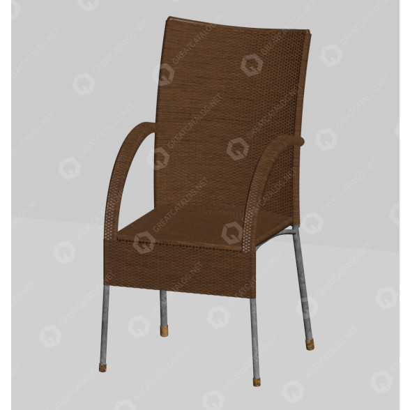 Armchair Alba Wicker 3D model