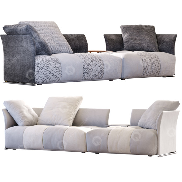Sofa and Coffee Table Saba Pixel 3D model