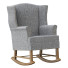 Кресло-качалка Thatcher Rocker Grey Leather - Naseba