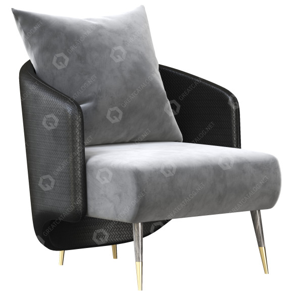 Кресло SM Living Couture Brigitte 3D модель