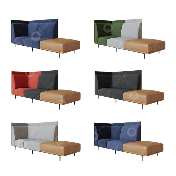 Sofa BoConcept Toulouse Seat Without Backrest model 3D