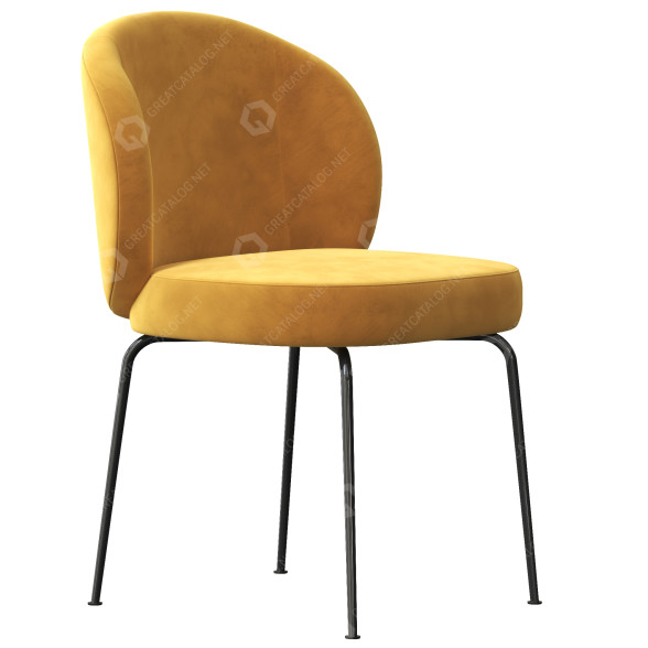 Стілець West Elm Grey Upholstered 3D модель