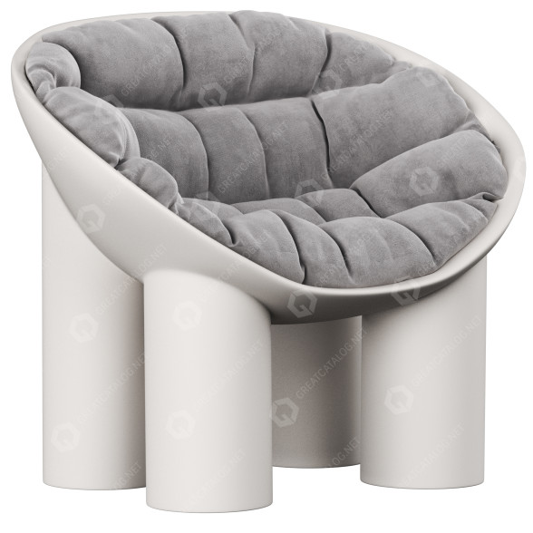 Sillón Driade Roly Poly with Cushions by Faye Toogood Modelo 3D