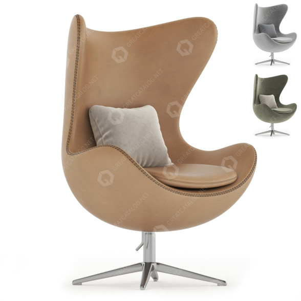 Sessel Style Egg by Arne Jacobsen 3D-Modell