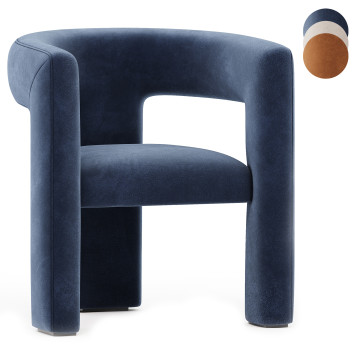 Président  Tress Azure Blue Velvet Modèle 3D