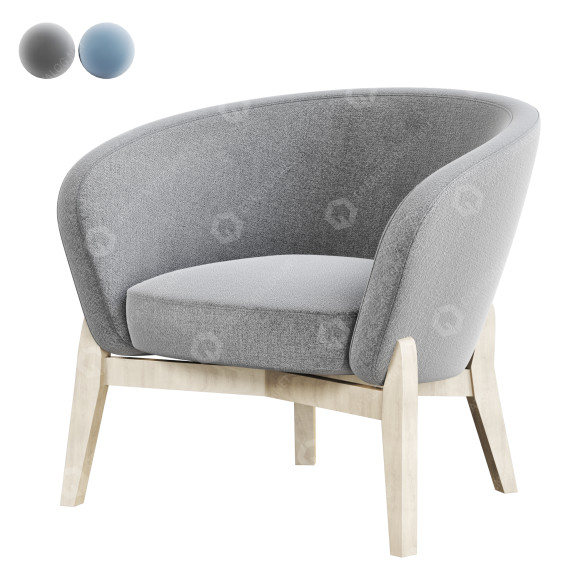 Armchair Tarmeko Curve 3D model