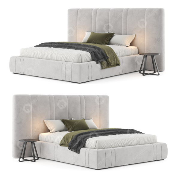 Łóżka i stoliki nocne Vibieffe 85 5050 Italo model 3D