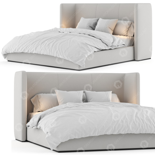 Łóżko Restoration Hardware Alessa Shelter model 3D
