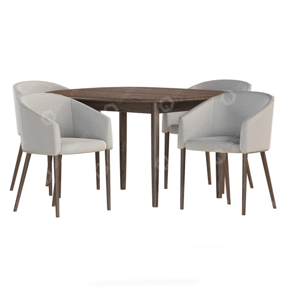 Mesa y sillas Dining Set Modelo 3D