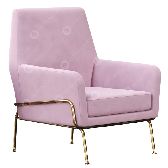 Fotel West Elm Lucas Wire Base model 3D