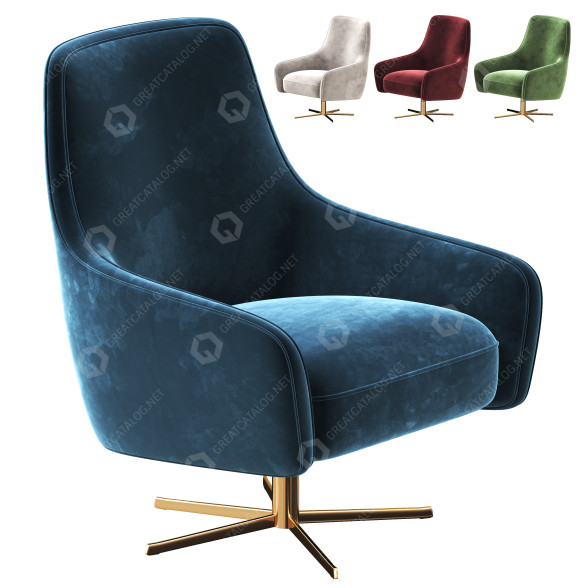 Fotel Eichholtz Swivel Serena model 3D