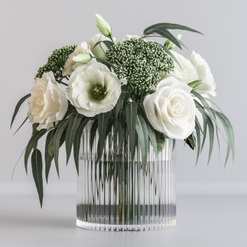 Bukiet  White Flower Bouquet Model 3D