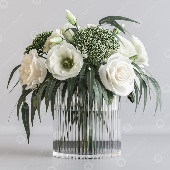 Blumenstrauß Weißer Blumenstrauß 3D-Modell