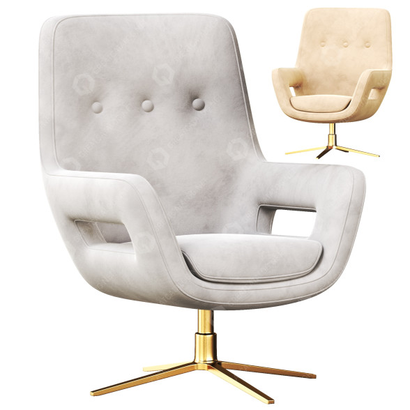 Fauteuil Eichholtz Swivel Flavio modèle 3D