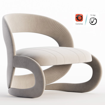 Sessel  Hessentia Cornelio Cappellini Penelope 3D-Modell