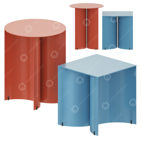 Tables basses Svedholm Curve modèle 3D