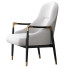 Fotel Modern Brass Accented Walnut Lounge - Abdurayim