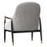Fotel Modern Brass Accented Walnut Lounge - Abdurayim