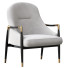 Fotel Modern Brass Accented Walnut Lounge - Abdurayim