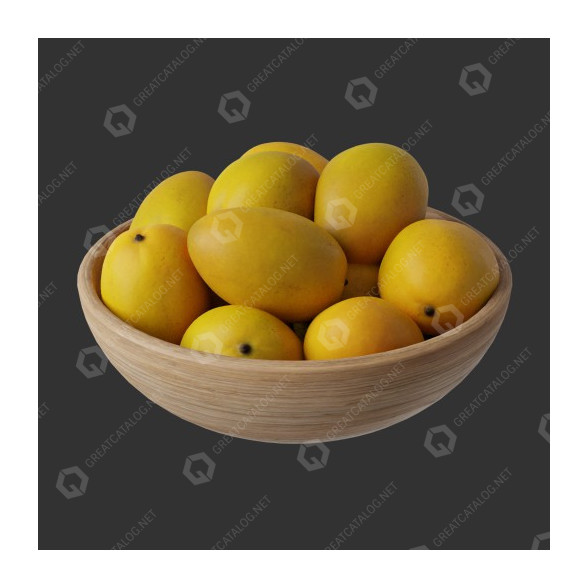Fruta Bowl Mango Modelo 3D