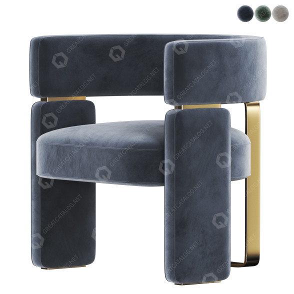 Стілець Fendi Casa Margaret 3D модель