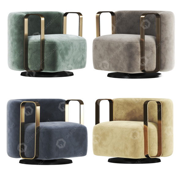 Fotel Fendi Casa Kelly Bracelet model 3D
