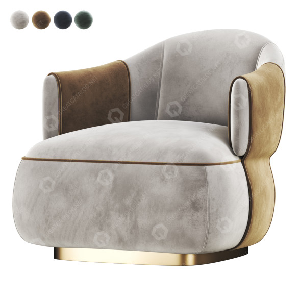 Крісло Luxury Living Group Larzia Trussardi Casa 3D модель