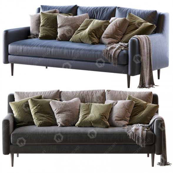 Sofa Crosby Mid-Century 3D-Modell