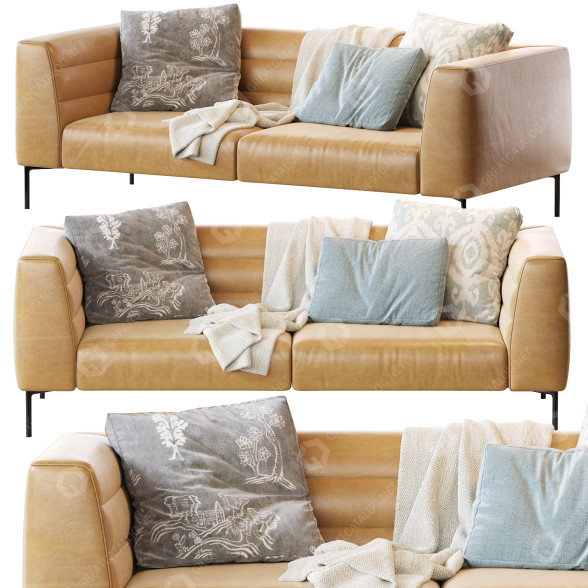 Sofa Zanotta Botero Yellow 3D model