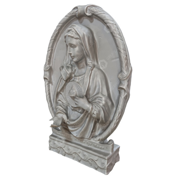 Statuette Holy Mary Inscription 3D model