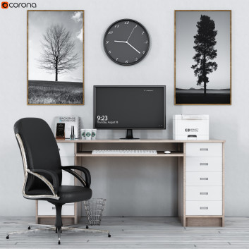 Espacio de trabajo y decoración Work Modelo 3D