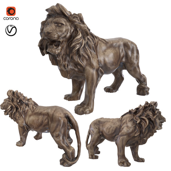 Статуэтка Lion 1 3D модель