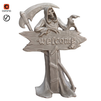 Sculpture  Skeleton of Death 3D model